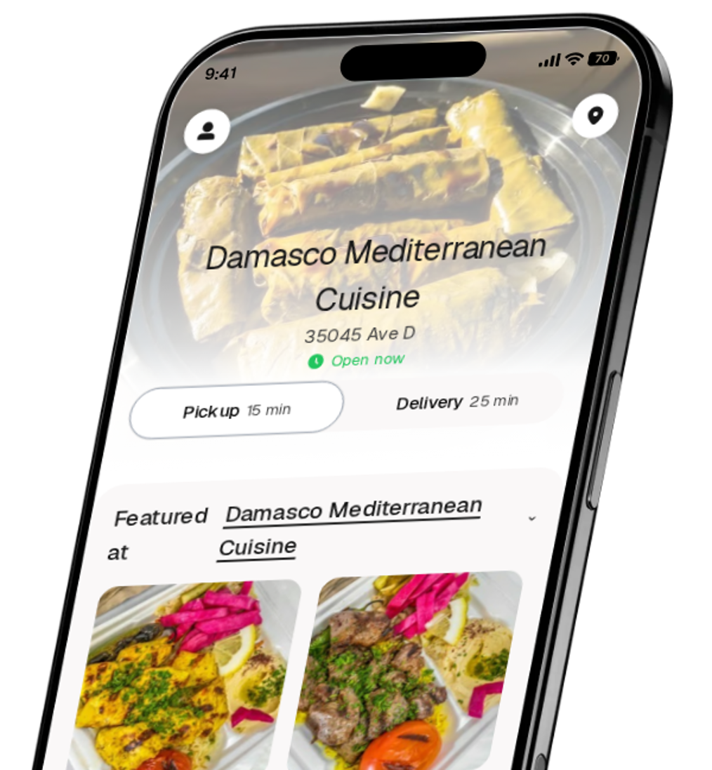 Damasco Mediterranean Cuisine app preview